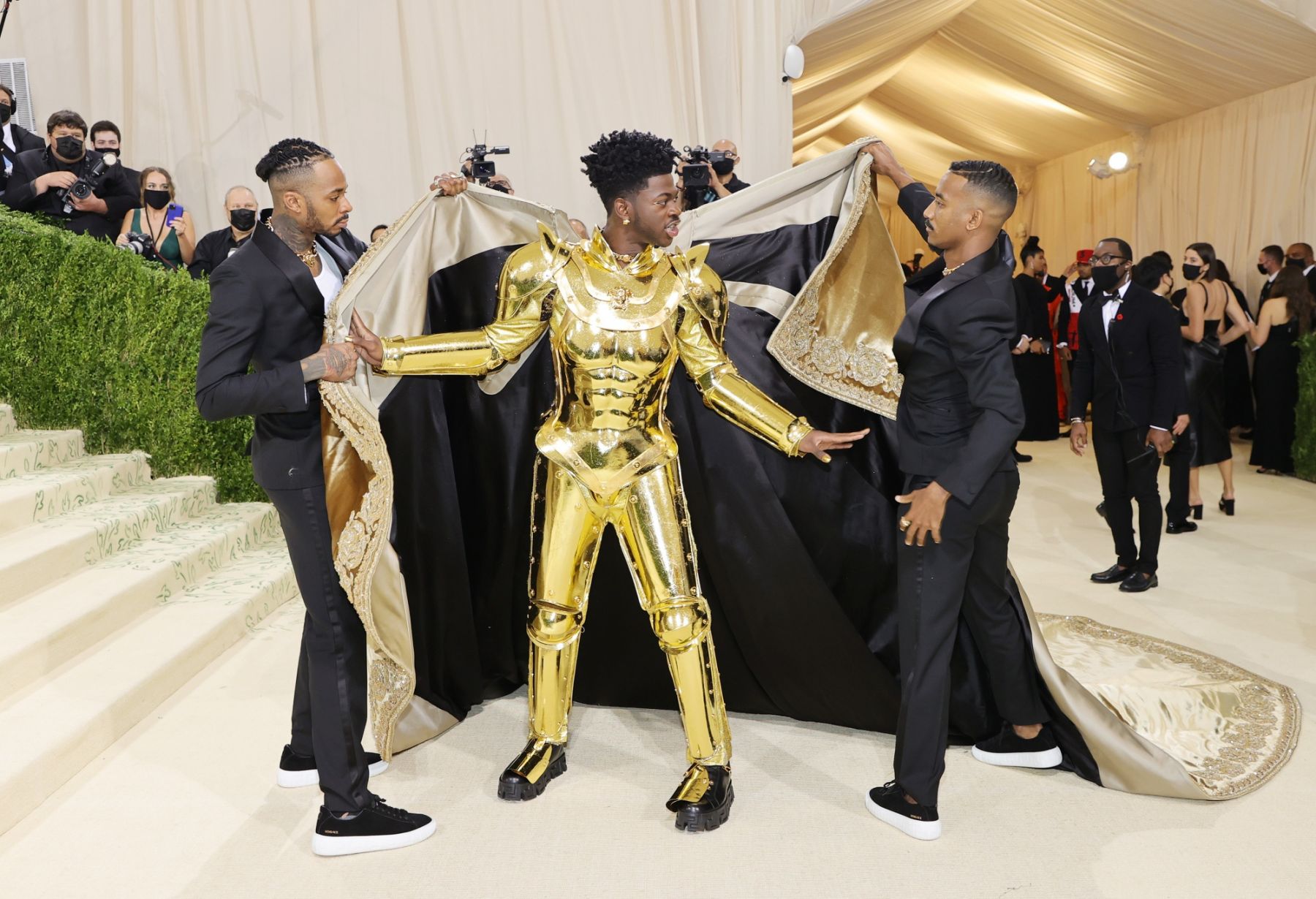 NEW YORK, NEW YORK - SEPTEMBER 13: Lil Nas X attends The 2021 Met Gala Celebrating In America: A Lexicon Of Fashion at Metropolitan Museum of Art on September 13, 2021 in New York City. (Photo by Mike Coppola/Getty Images)