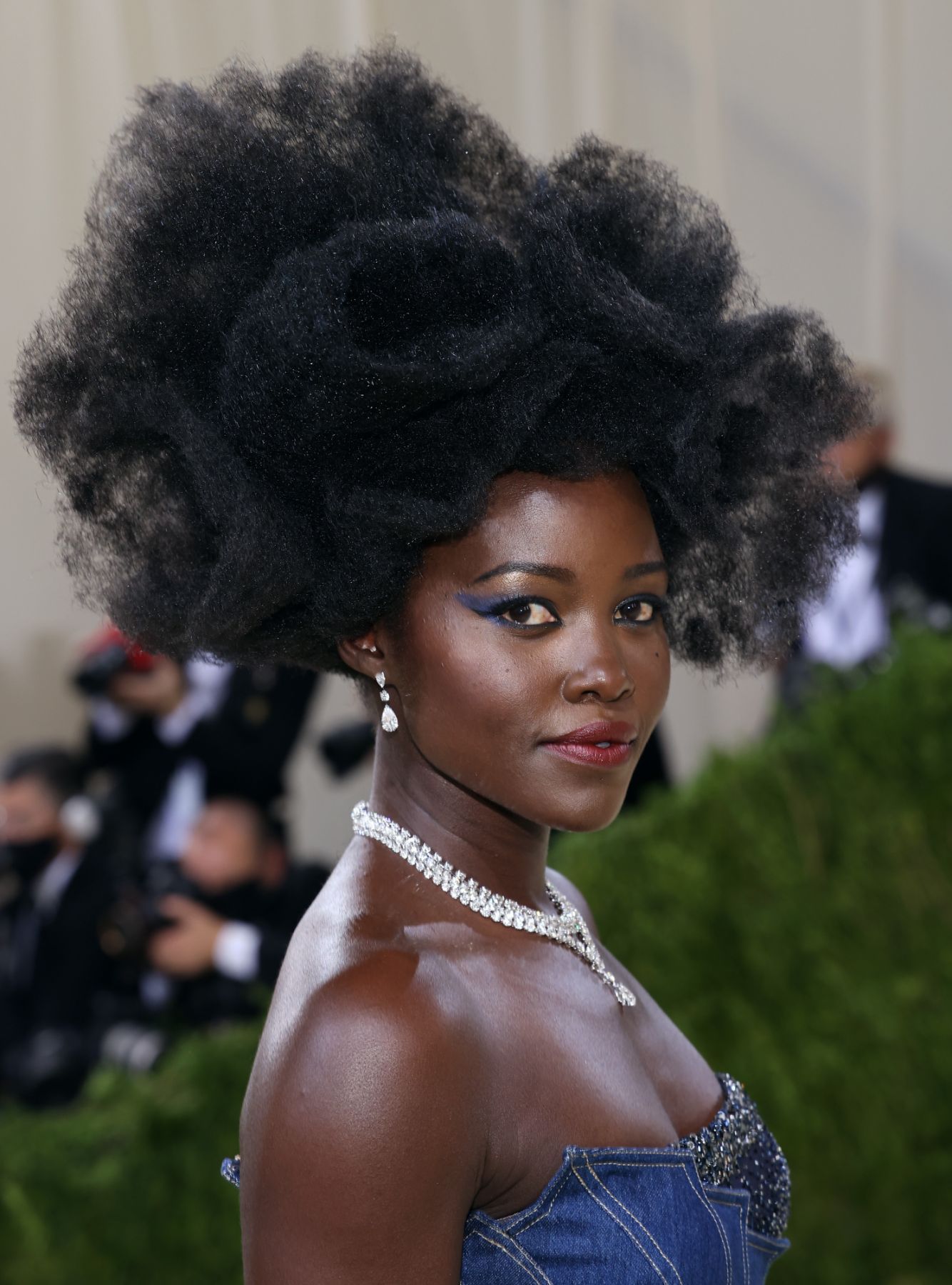 NEW YORK, NEW YORK - SEPTEMBER 13: Lupita Nyong'o attends the 2021 Met Gala benefit "In America: A Lexicon of Fashion" at Metropolitan Museum of Art on September 13, 2021 in New York City. (Photo by Taylor Hill/WireImage)