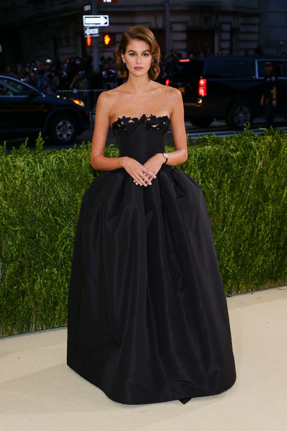 NEW YORK, NEW YORK - SEPTEMBER 13: Kaia Gerber attends The 2021 Met Gala Celebrating In America: A Lexicon Of Fashion at Metropolitan Museum of Art on September 13, 2021 in New York City. (Photo by Theo Wargo/Getty Images)