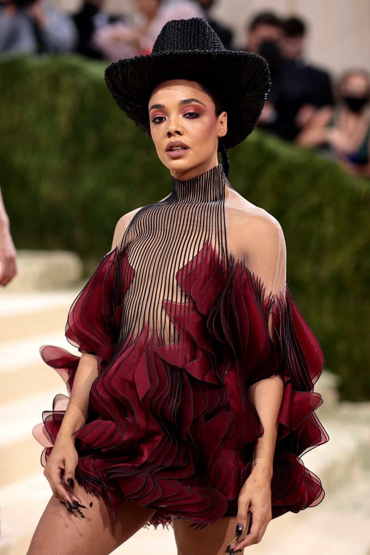 NEW YORK, NEW YORK - SEPTEMBER 13: Tessa Thompson attends The 2021 Met Gala Celebrating In America: A Lexicon Of Fashion at Metropolitan Museum of Art on September 13, 2021 in New York City. (Photo by Dimitrios Kambouris/Getty Images for The Met Museum/Vogue )
