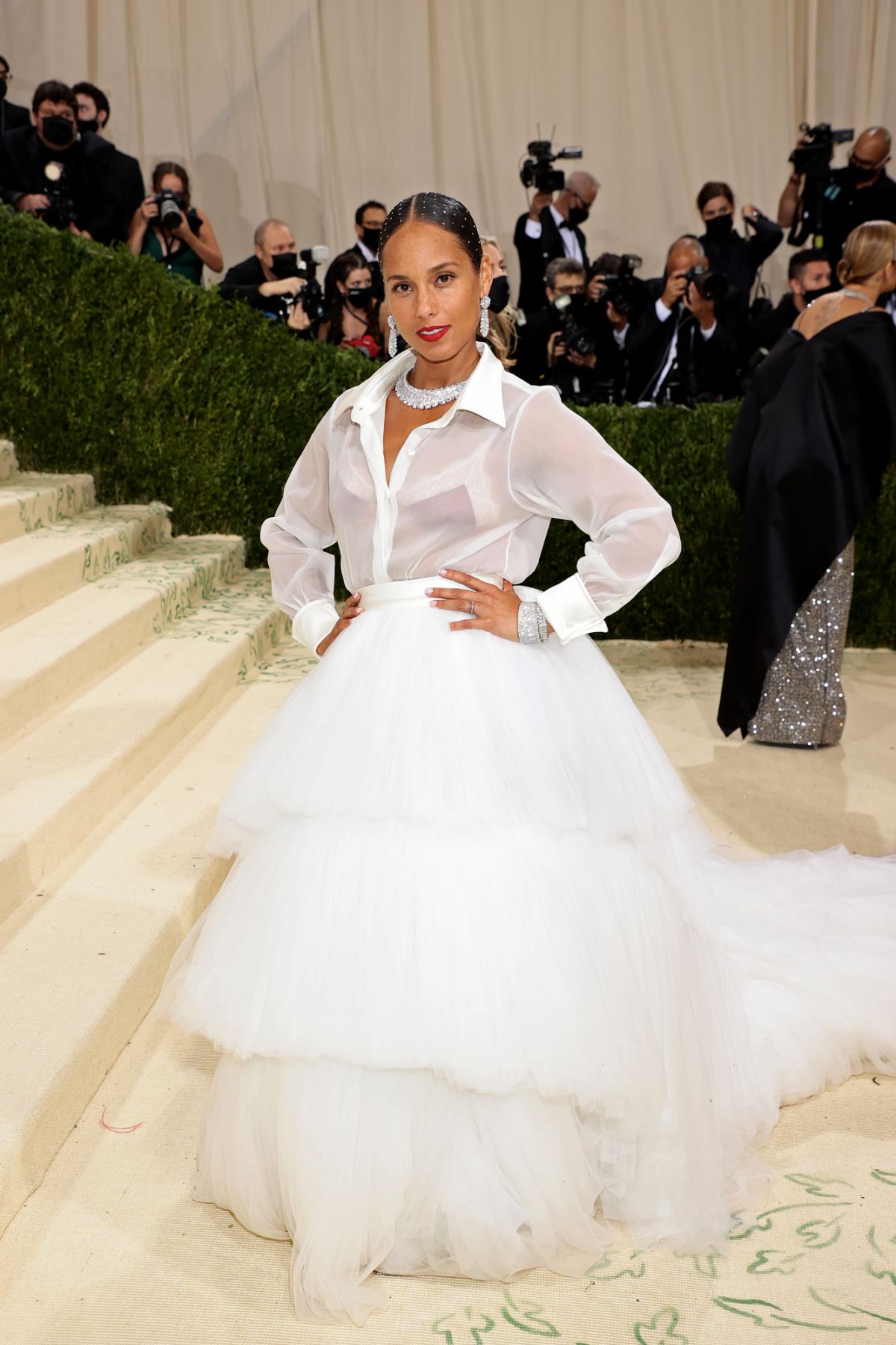 NEW YORK, NEW YORK - SEPTEMBER 13: Alicia Keys attends The 2021 Met Gala Celebrating In America: A Lexicon Of Fashion at Metropolitan Museum of Art on September 13, 2021 in New York City. (Photo by Dimitrios Kambouris/Getty Images for The Met Museum/Vogue )
