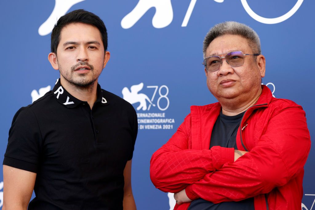 VENICE, ITALY - SEPTEMBER 10: Dennis Trillo and irector Erik Matti attend the photocall of "On The Job: The Missing 8" during the 78th Venice International Film Festival on September 10, 2021 in Venice, Italy. (Photo by John Phillips/Getty Images)