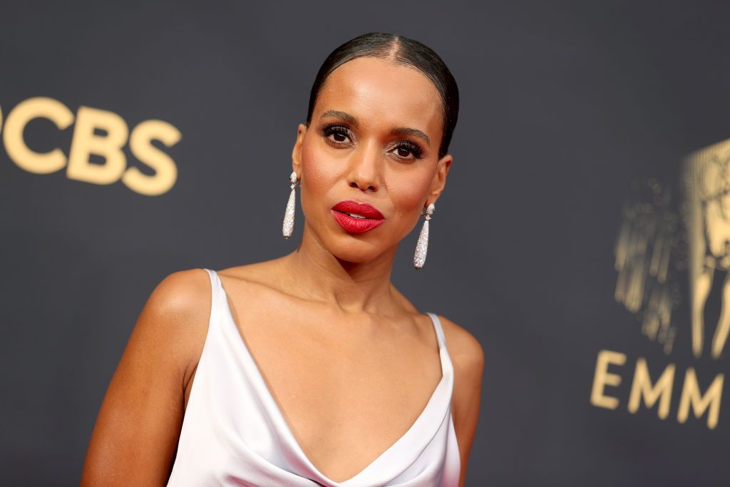 LOS ANGELES, CALIFORNIA - SEPTEMBER 19: Kerry Washington attends the 73rd Primetime Emmy Awards at L.A. LIVE on September 19, 2021 in Los Angeles, California. (Photo by Rich Fury/Getty Images)