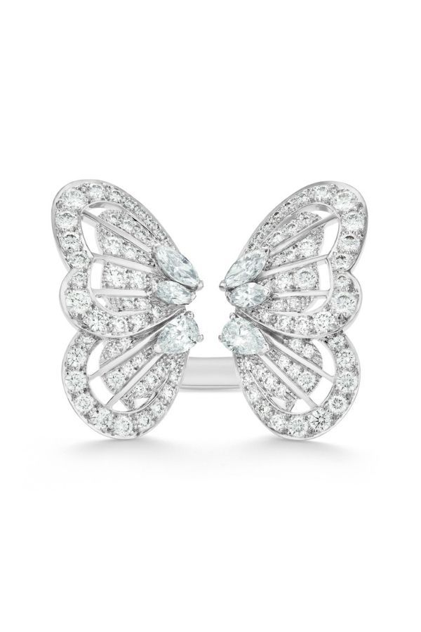 De Beers Monarch Butterfly White Diamond Ring (Photo: Courtesy fo De Beers)