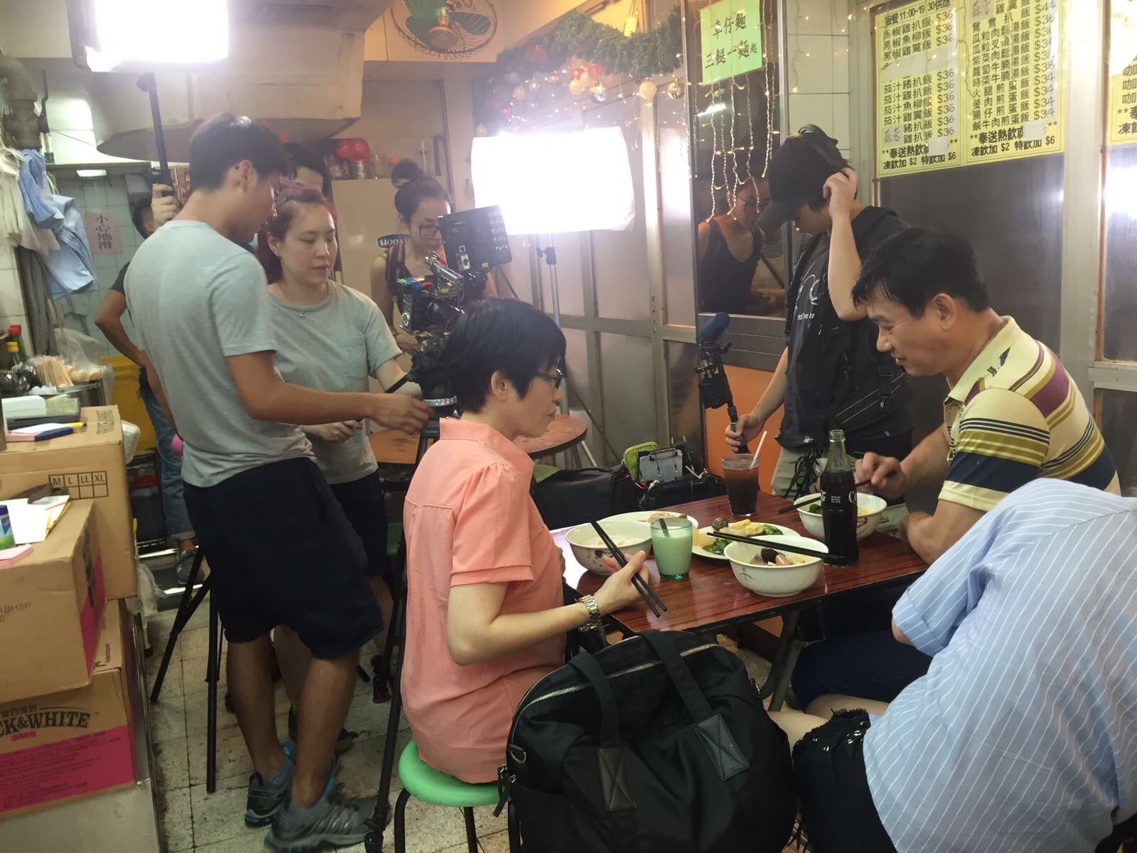 Behind the scenes on the set of short film Lil' Tiger in Hong Kong