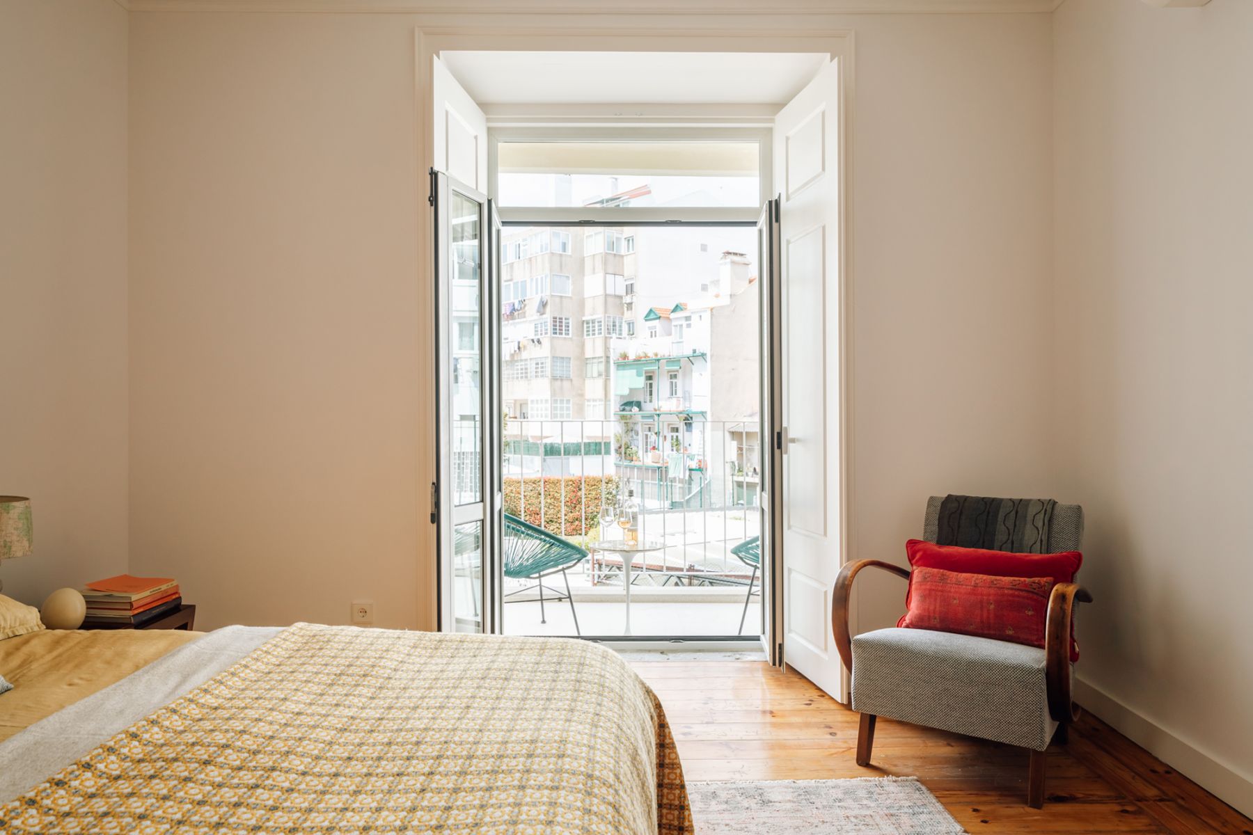 The master suite offers a terrace for the homeowners to unwind in peace outdoors