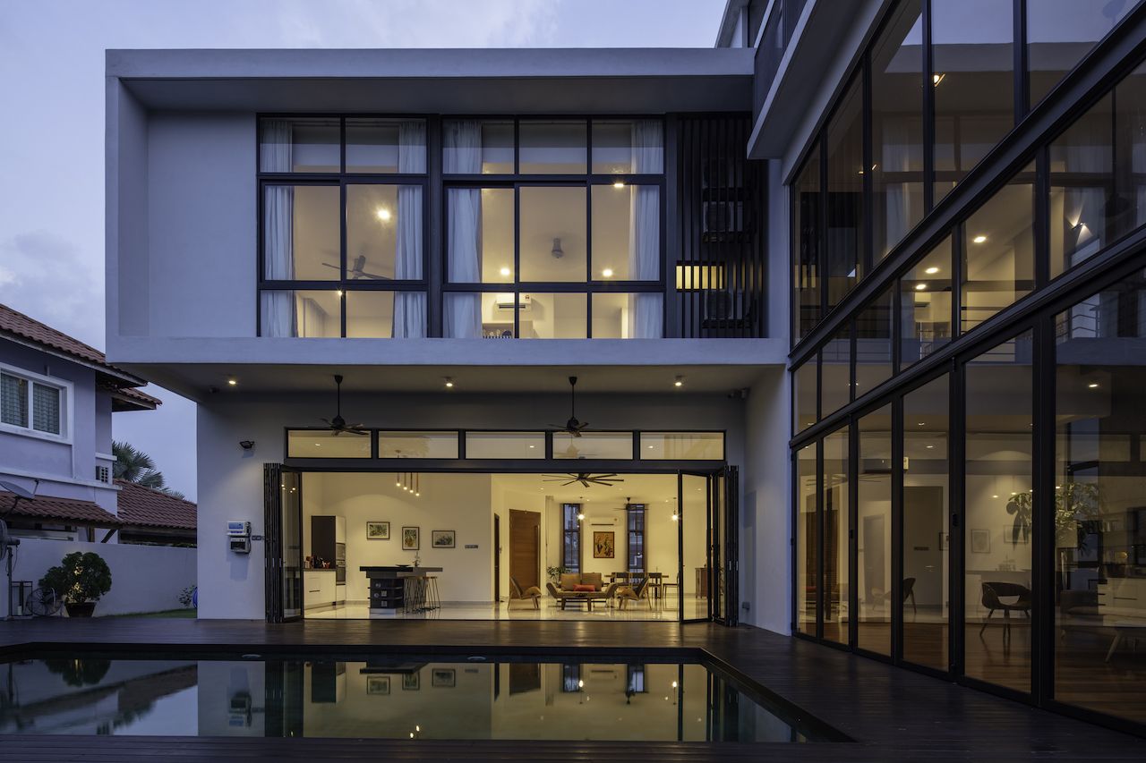 The pool and deck is the heart of the house and where the family spend a lot of their leisure time