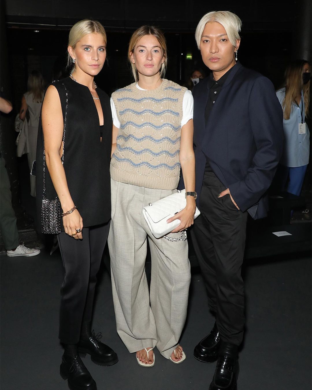 Caroline Daur, Camille Charriere and Bryanboy (Photo: Instagram/@cosstores)