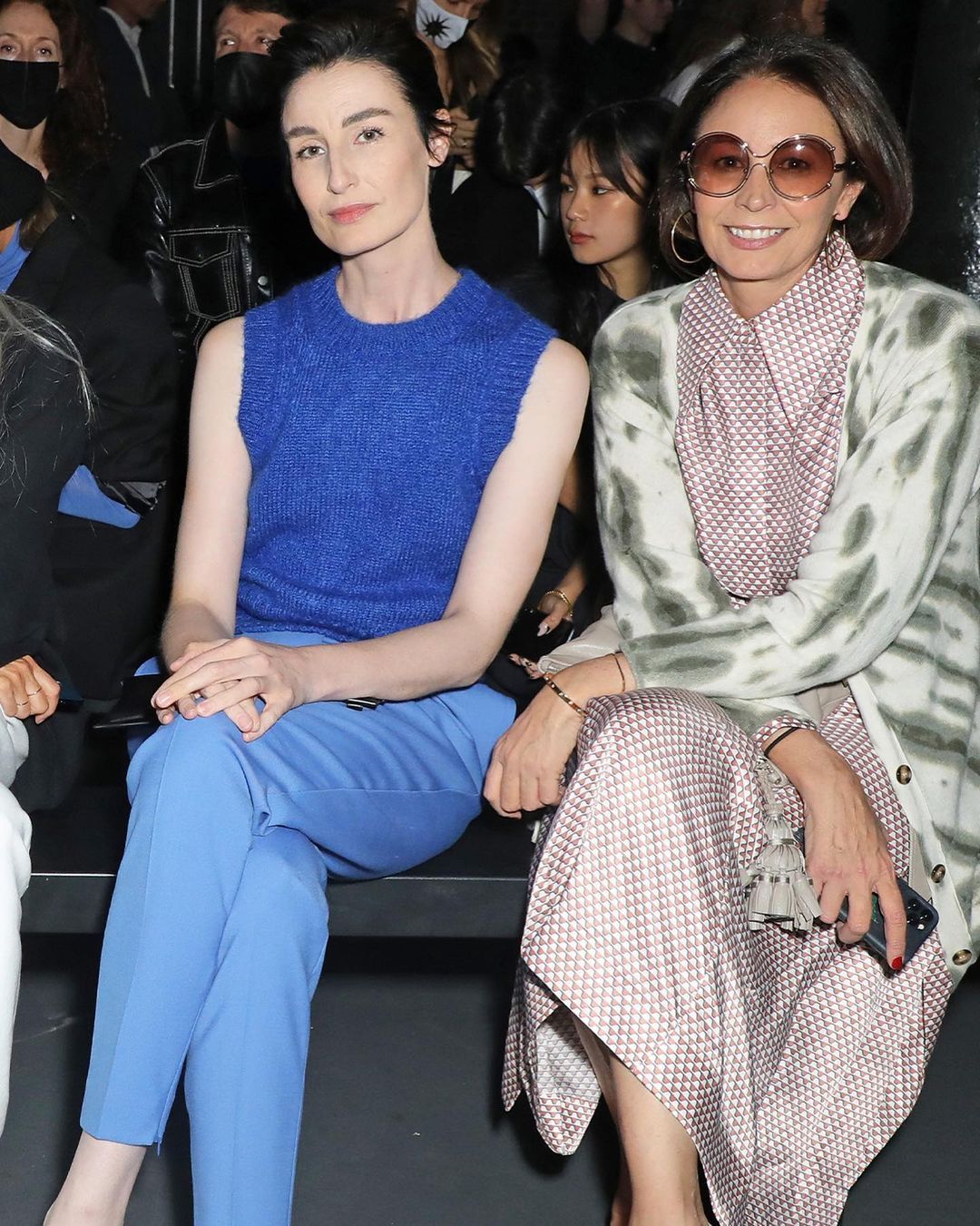 Erin O'Connor MBE and Caroline Rush, co-founder and CEO of British Fashion Council (Photo: Instagram/@cosstores)
