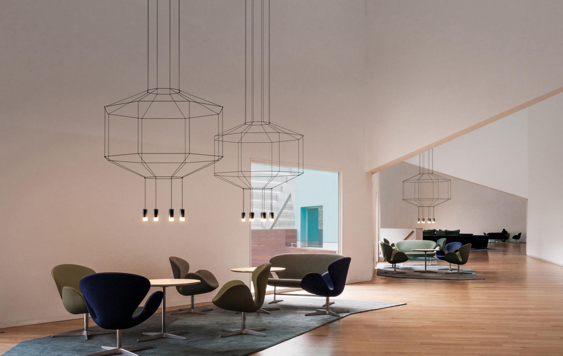 Vibia Wireflow chandelier by Arik Levy. Available at Lightcraft