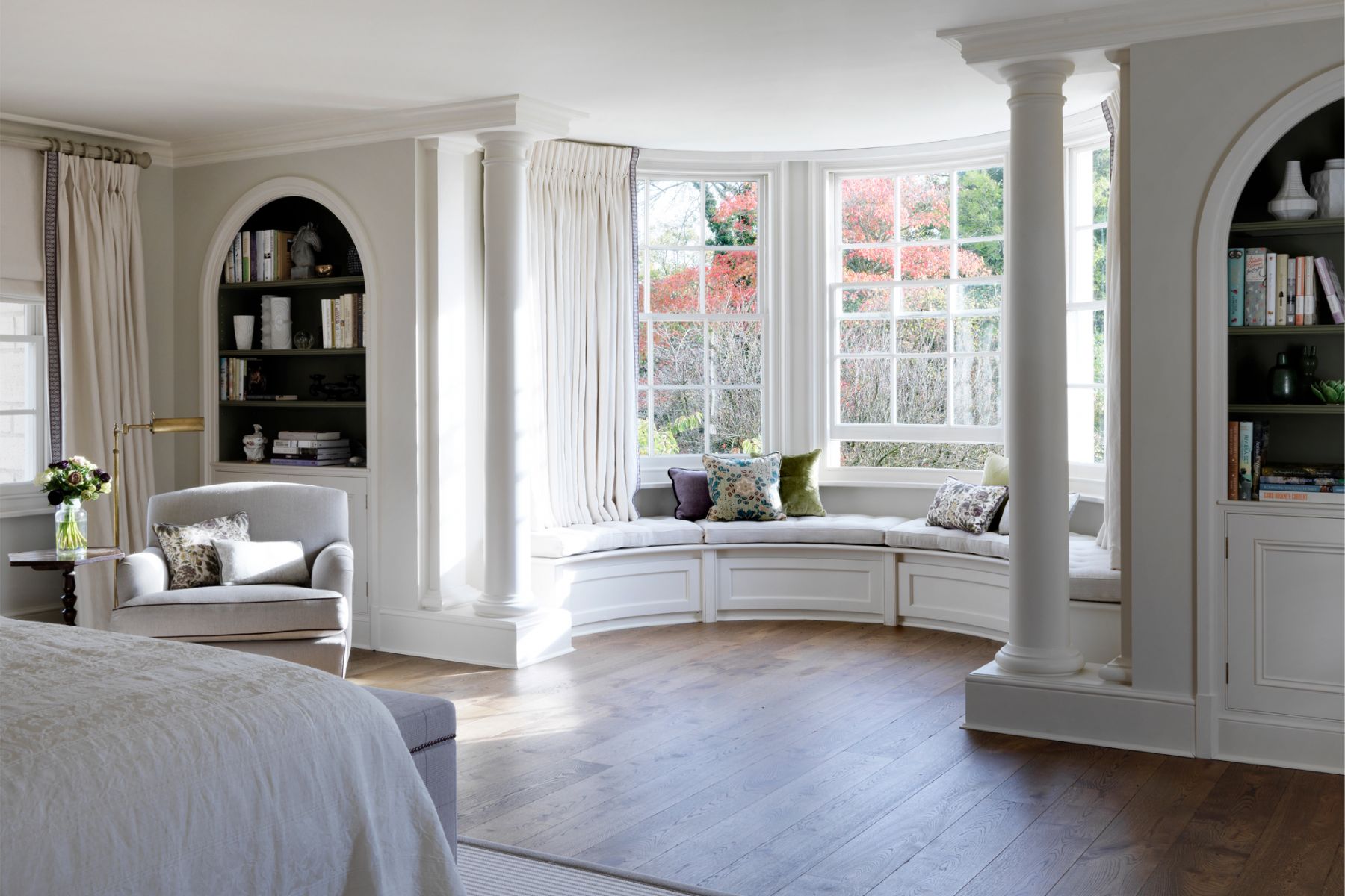 The team had the bay window specially made to the specific height requirements of the client