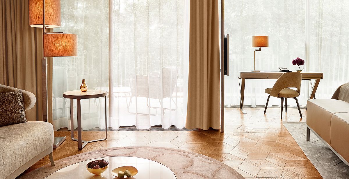 Each room is decorated with a soothing colour palette (Image: Courtesy of The Fontenay)