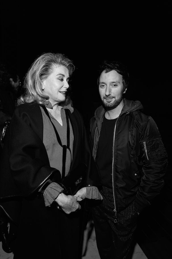 Catherine Deneuve and Anthony Vaccarello