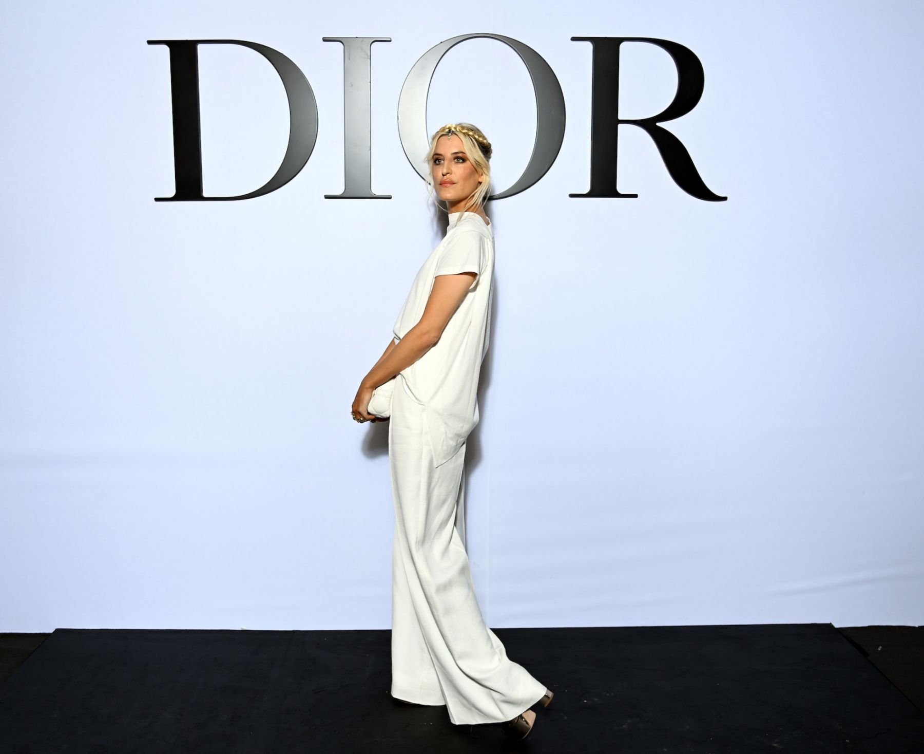 PARIS, FRANCE - SEPTEMBER 28: Ioanna Gika attends the Dior Womenswear Spring/Summer 2022 show as part of Paris Fashion Week at Jardin des Tuileries on September 28, 2021 in Paris, France. (Photo by Pascal Le Segretain/Getty Images For Dior)