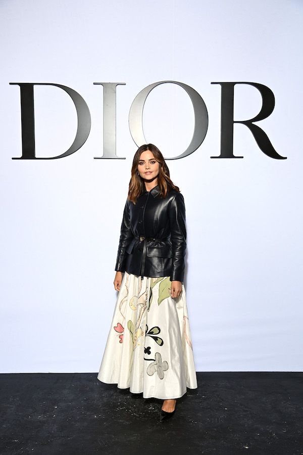 PARIS, FRANCE - SEPTEMBER 28: Jenna Coleman attends the Dior Womenswear Spring/Summer 2022 show as part of Paris Fashion Week at Jardin des Tuileries on September 28, 2021 in Paris, France. (Photo by Pascal Le Segretain/Getty Images For Dior)