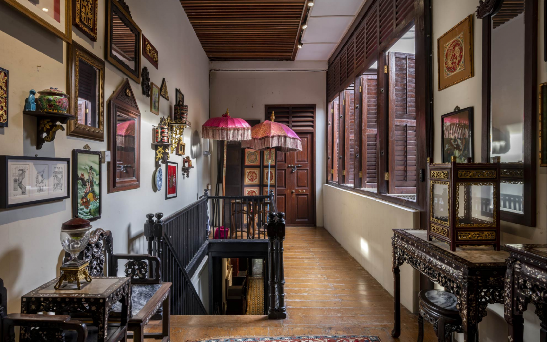 Ong’s extensive collection of Straits Chinese antiques are showcased throughout the house