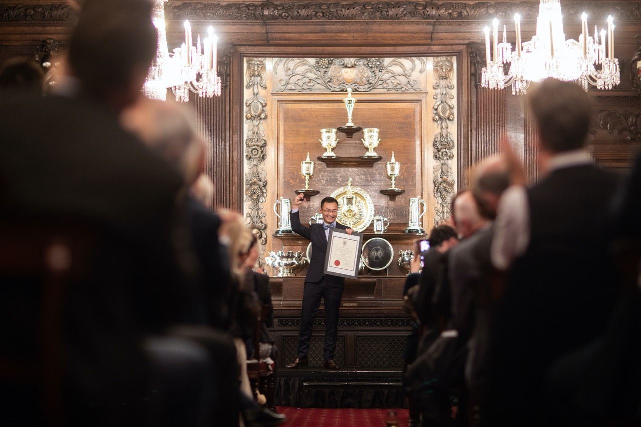 Gus Zhu receives his Master Of Wine