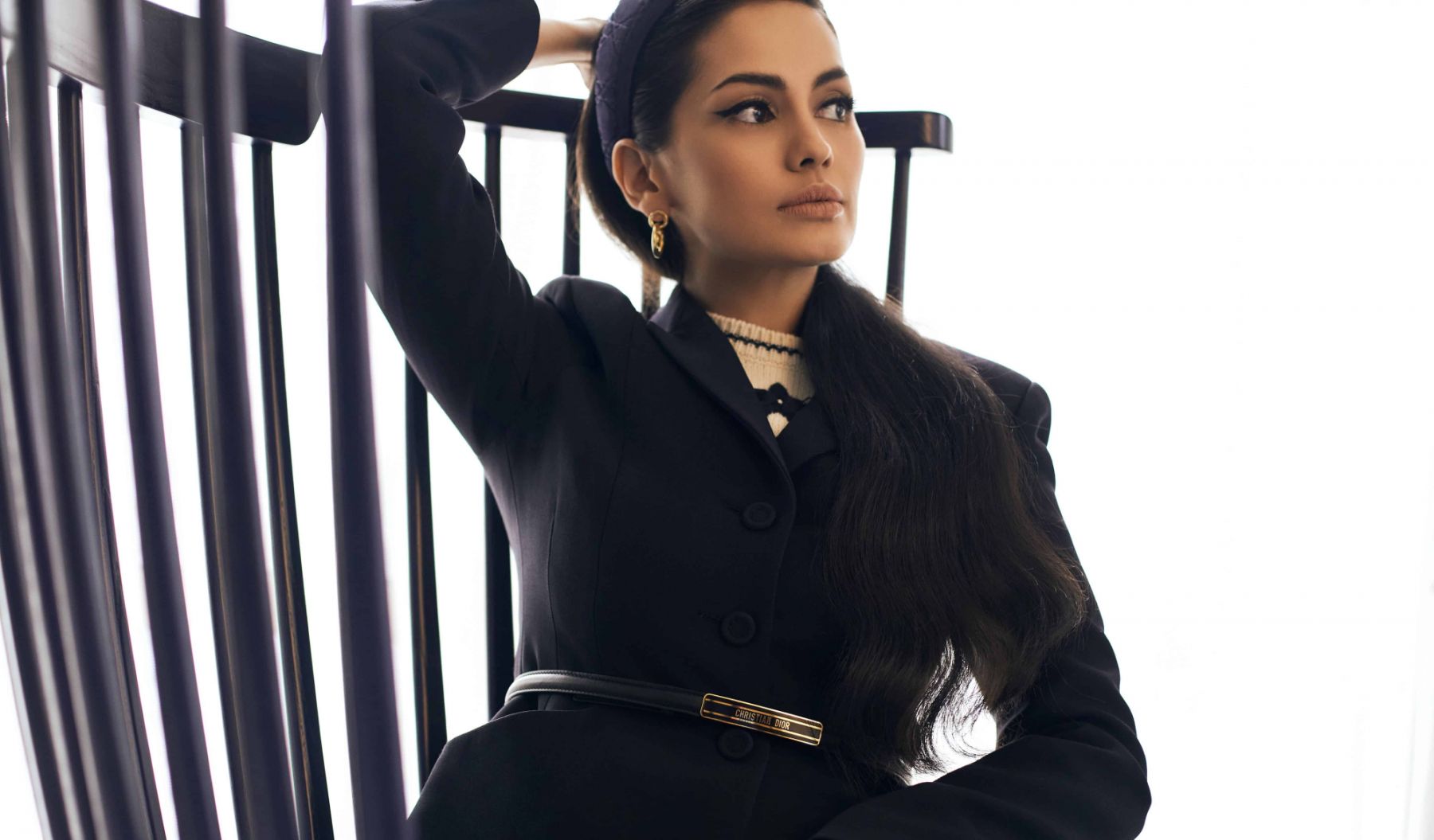 Fyza Kadir wears Dior ensemble and Jaeger-LeCoultre Reverso One Duetto from Swiss Watch Gallery (Photo: Khairul Imran)