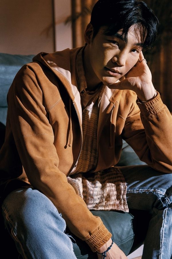 Koh Li Tim wears own Joseph suede hoodie, Our Legacy shirt, Vetements x Levi’s jeans, Chanel sneakers, Cartier, Chrome Hearts and VLT x Li Tim rings (Photo: Meng/All Is Amazing)