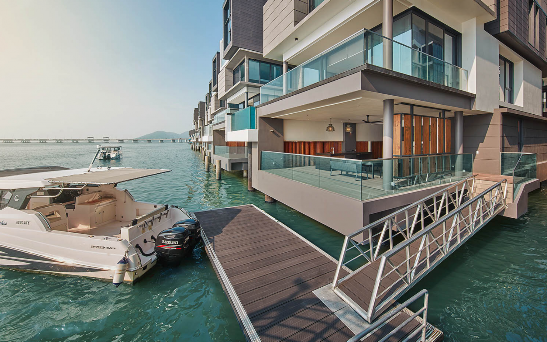 Park your boat right next to your villa