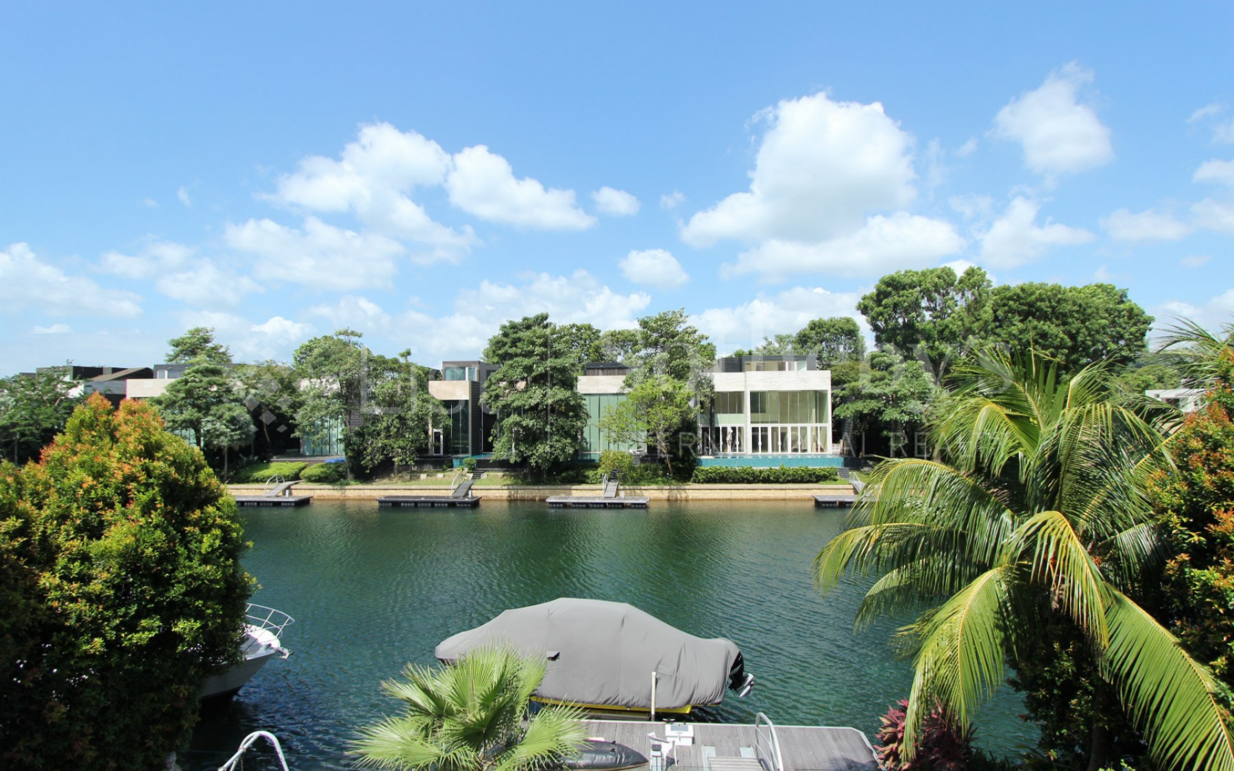 A view of the waterway from the Oceanfront villa