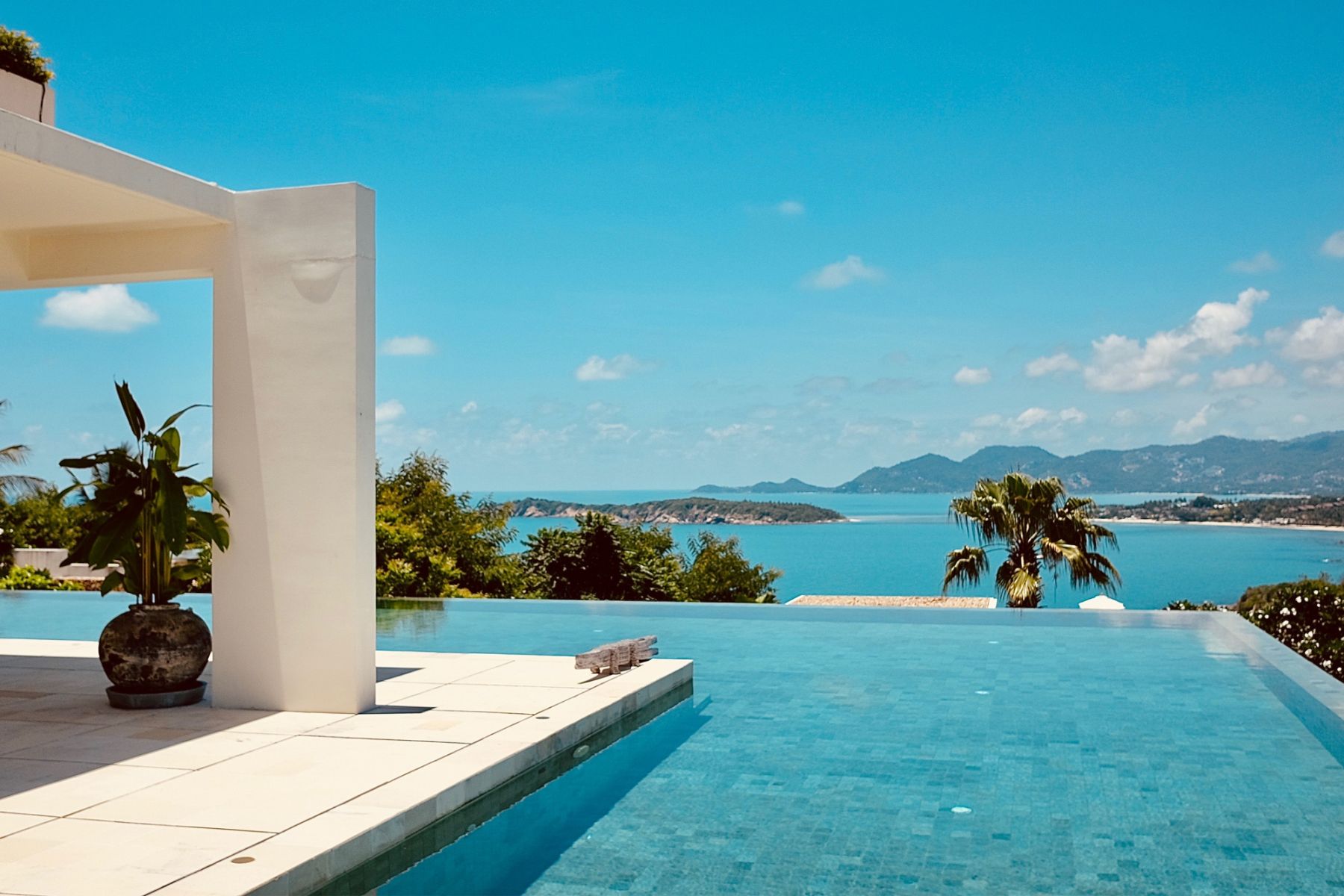A stunning island view from a Samujana villa in Koh Samui, Thailand