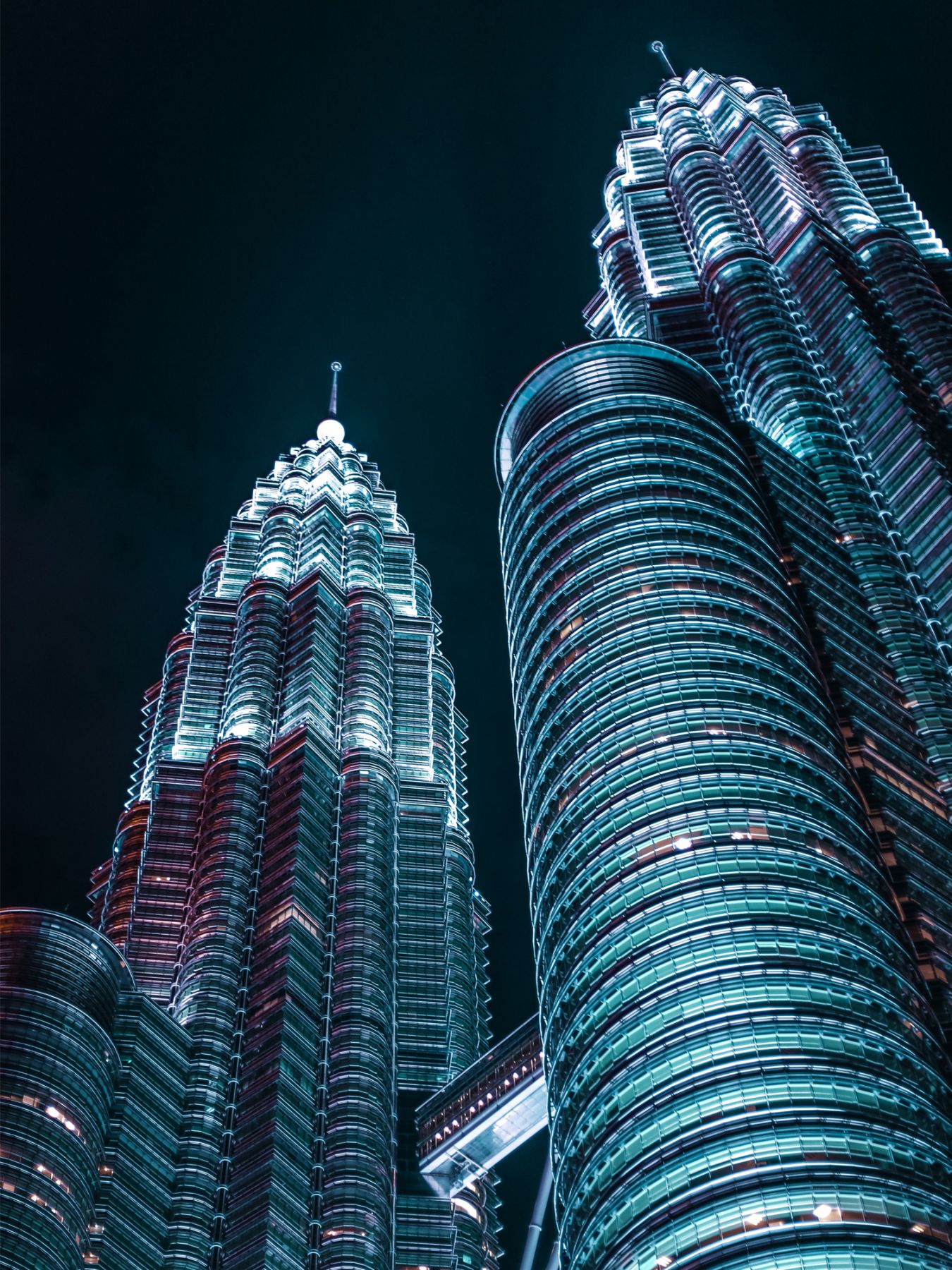 The Petronas Twin Towers in Kuala Lumpur, Malaysia
