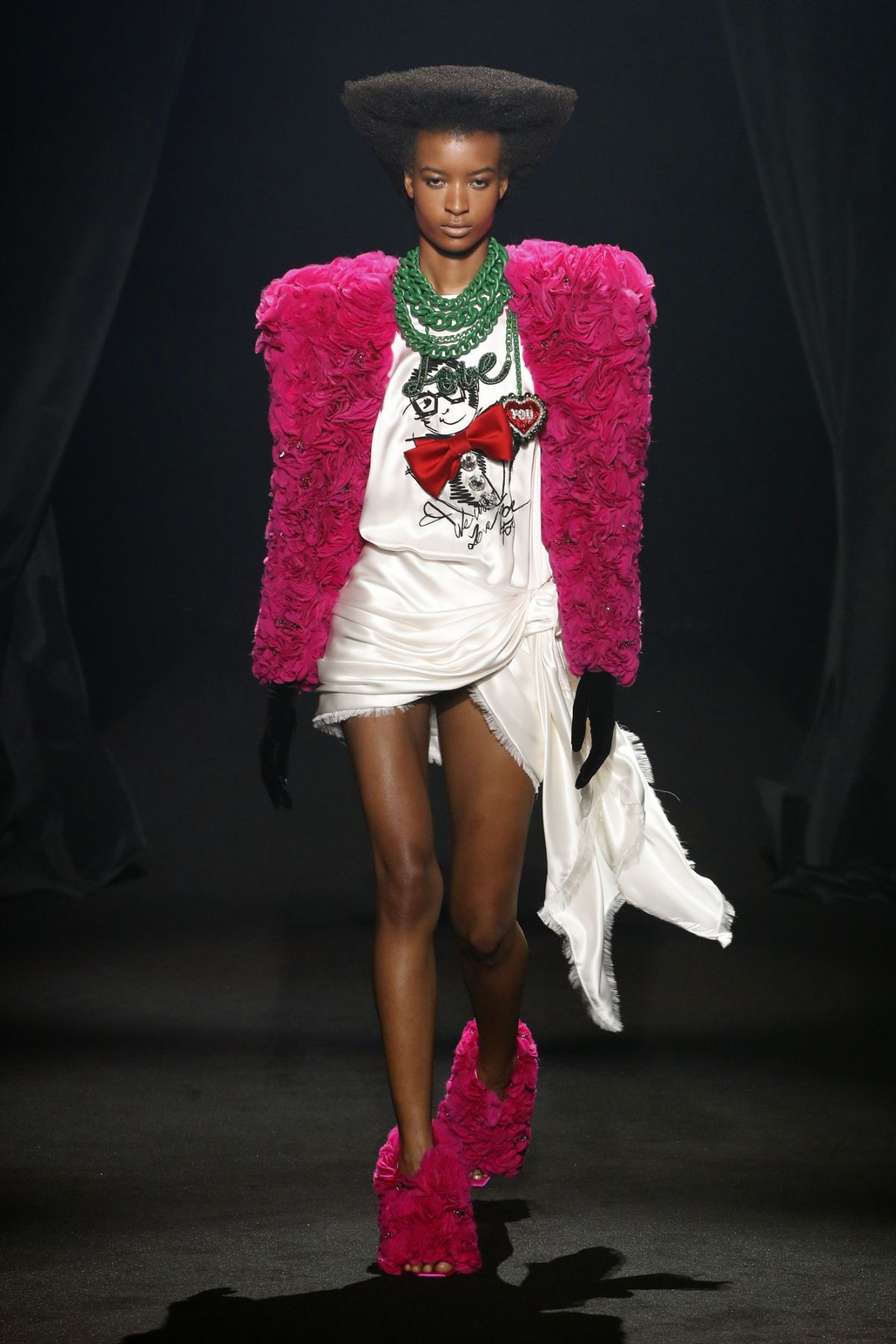 PARIS, FRANCE - OCTOBER 05: (EDITORIAL USE ONLY - For Non-Editorial use please seek approval from Fashion House) A model walks the runway during the "Love Brings Love" Show â In Honor Of Alber Elbaz By AZ Factory Womenswear Spring/Summer 2022 show as part of Paris Fashion Week on October 05, 2021 in Paris, France. (Photo by Estrop/Getty Images)