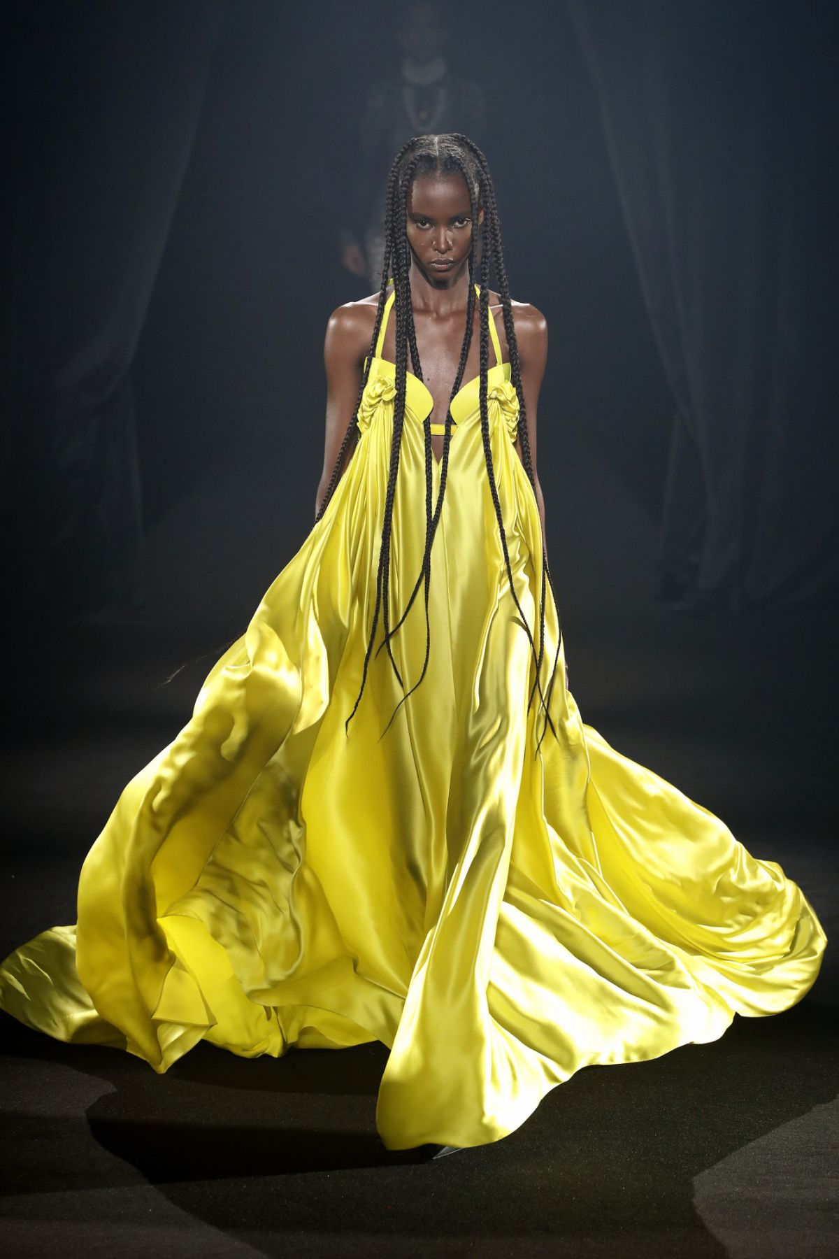 PARIS, FRANCE - OCTOBER 05: (EDITORIAL USE ONLY - For Non-Editorial use please seek approval from Fashion House) A model walks the runway during the "Love Brings Love" Show â In Honor Of Alber Elbaz By AZ Factory Womenswear Spring/Summer 2022 show as part of Paris Fashion Week on October 05, 2021 in Paris, France. (Photo by Estrop/Getty Images)