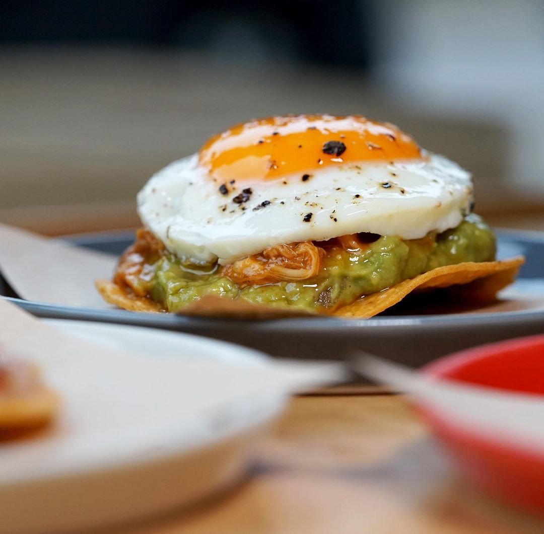 Photo: Chicken and egg tostada from Chino MNL