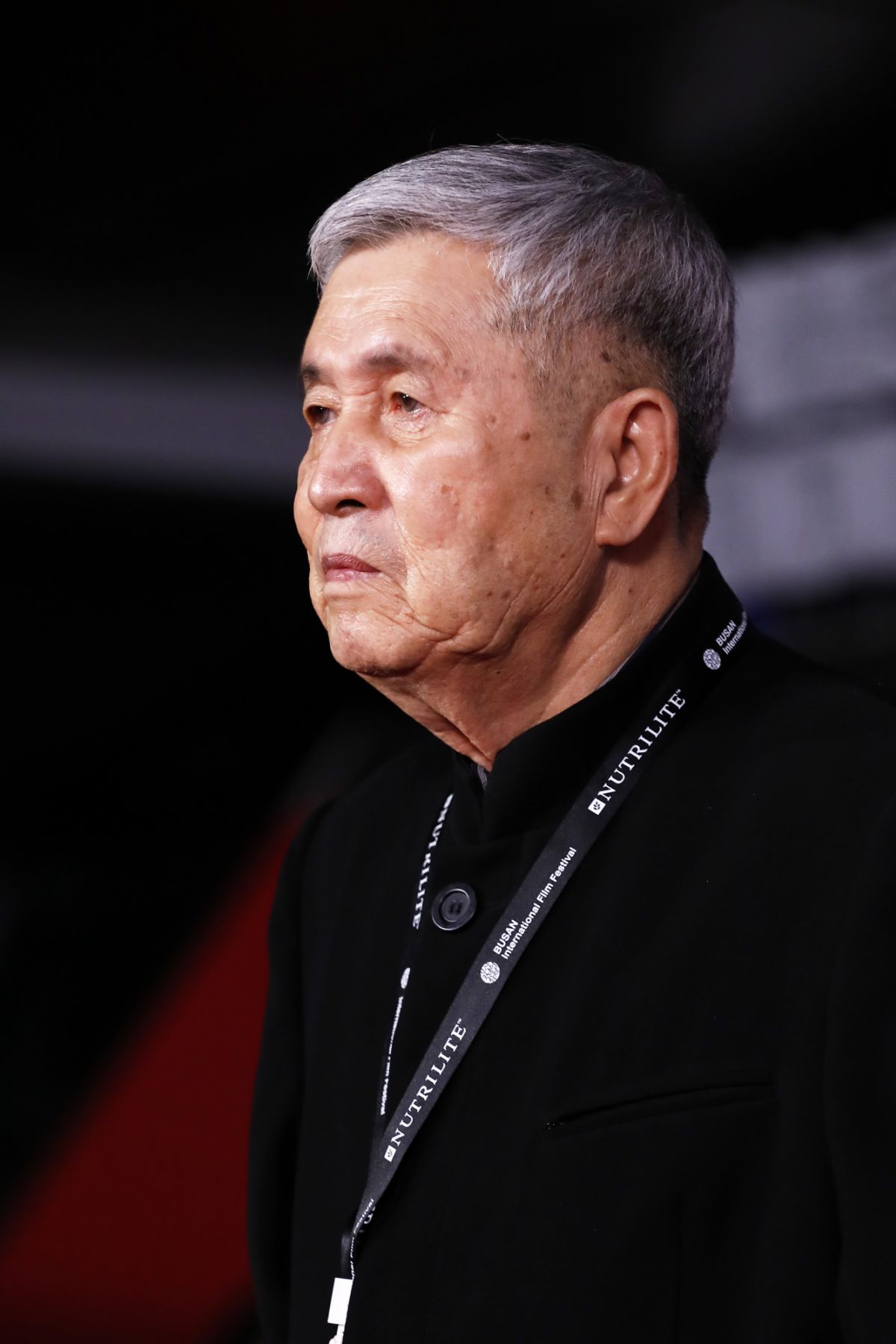 BUSAN, SOUTH KOREA - OCTOBER 06: Im Kwon-taek arrives at the opening ceremony of the 26th Busan International Film Festival at the Busan Cinema Center on October 06, 2021 in Busan, South Korea. (Photo by Woohae Cho/Getty Images)