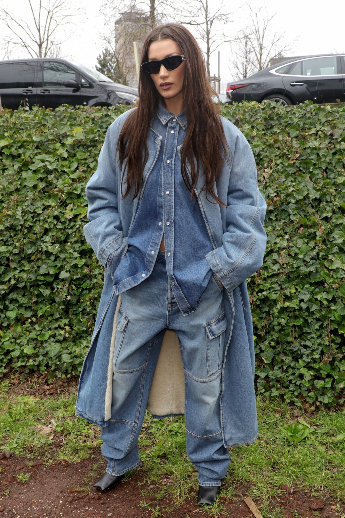 PARIS, FRANCE - MARCH 01: (EDITORIAL USE ONLY) Bella Hadid attends the Balenciaga show as part of the Paris Fashion Week Womenswear Fall/Winter 2020/2021 on March 01, 2020 in Paris, France. (Photo by Pierre Suu/Getty Images)