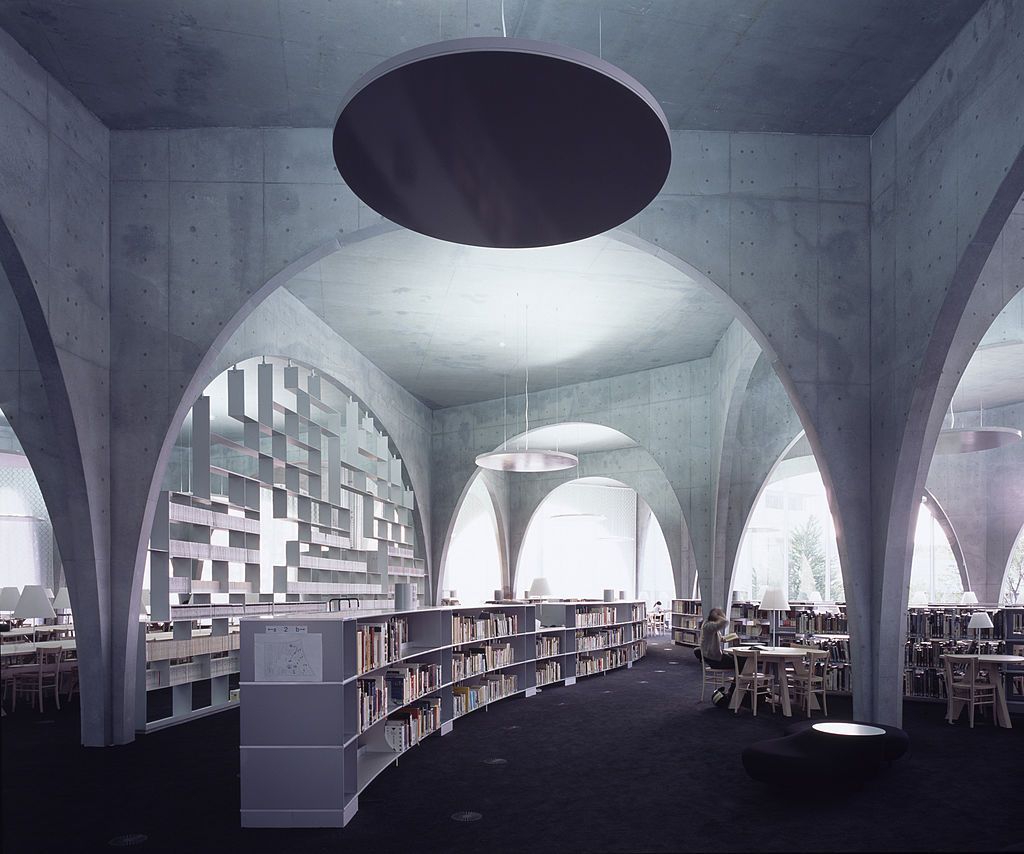 Tama Art University Library, Tokyo, Japan, Architect Toyo Ito, Tama Art University Library . (Photo by View Pictures/Universal Images Group via Getty Images)