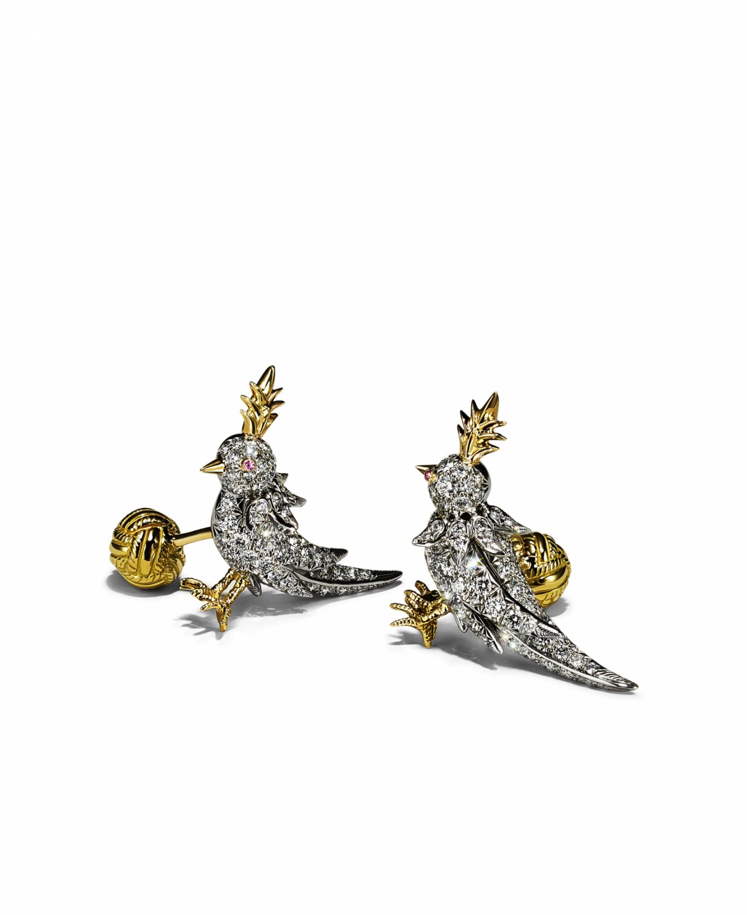 18YPT PAVE BOR CUFFLINKS