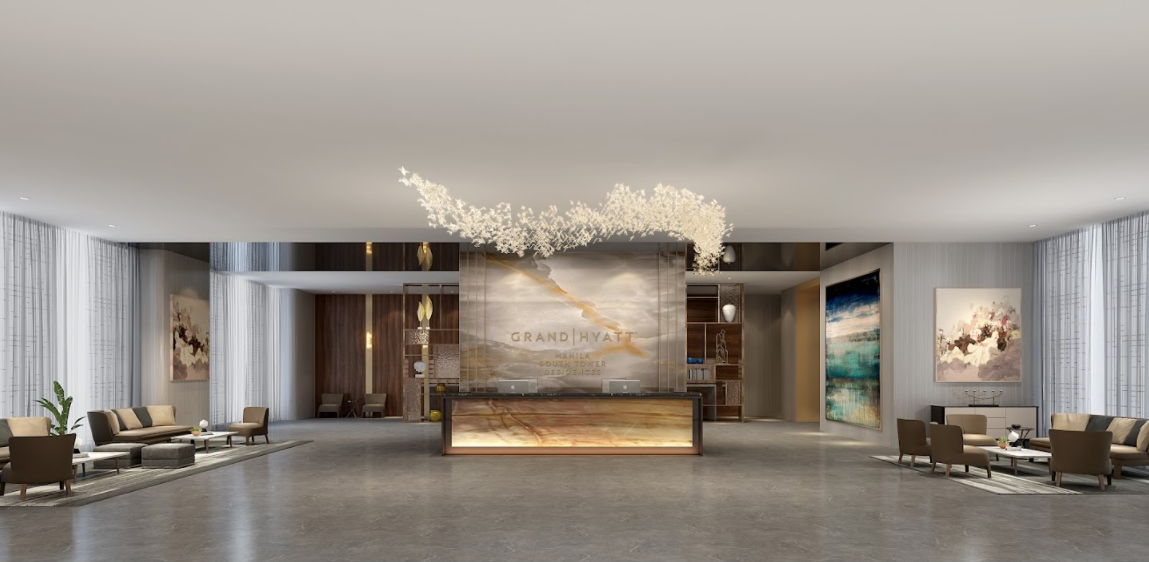 Artist’s Perspective of Grand Hyatt Manila Residences South Tower Lobby