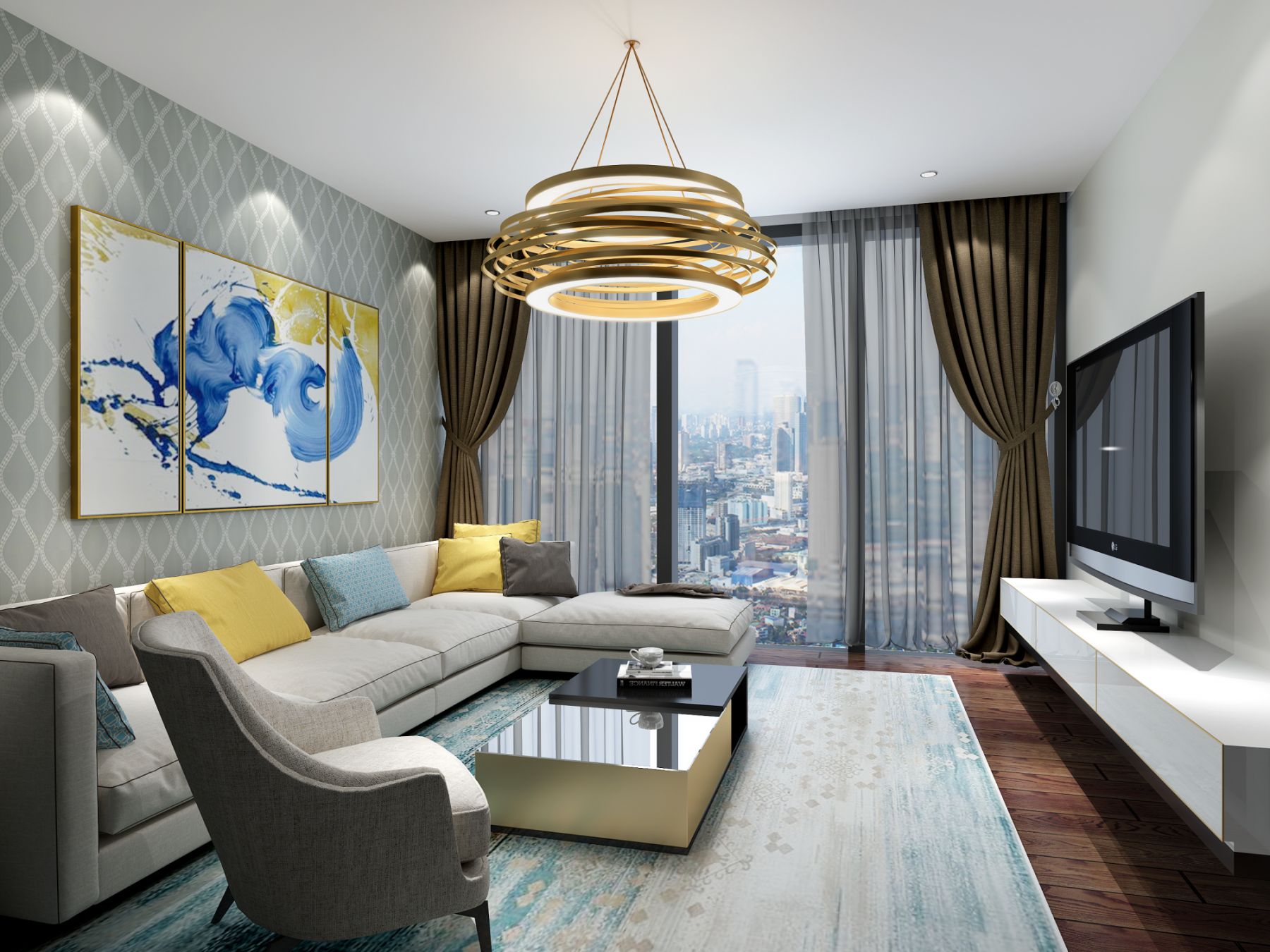Artist's perspective of Den Room