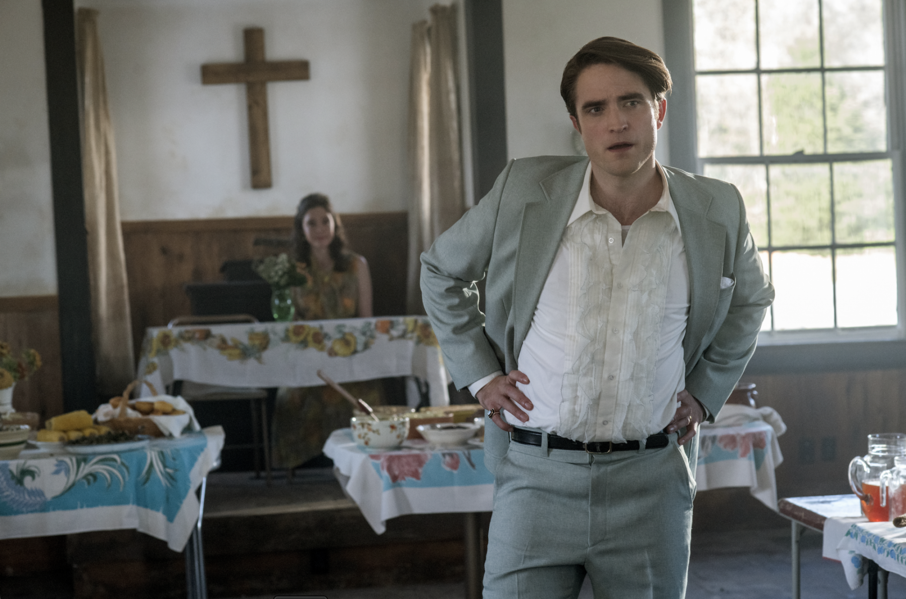 The Devil All The Time: Robert Pattinson as Preston Teagardin. (Photo: Glen Wilson / Netflix)