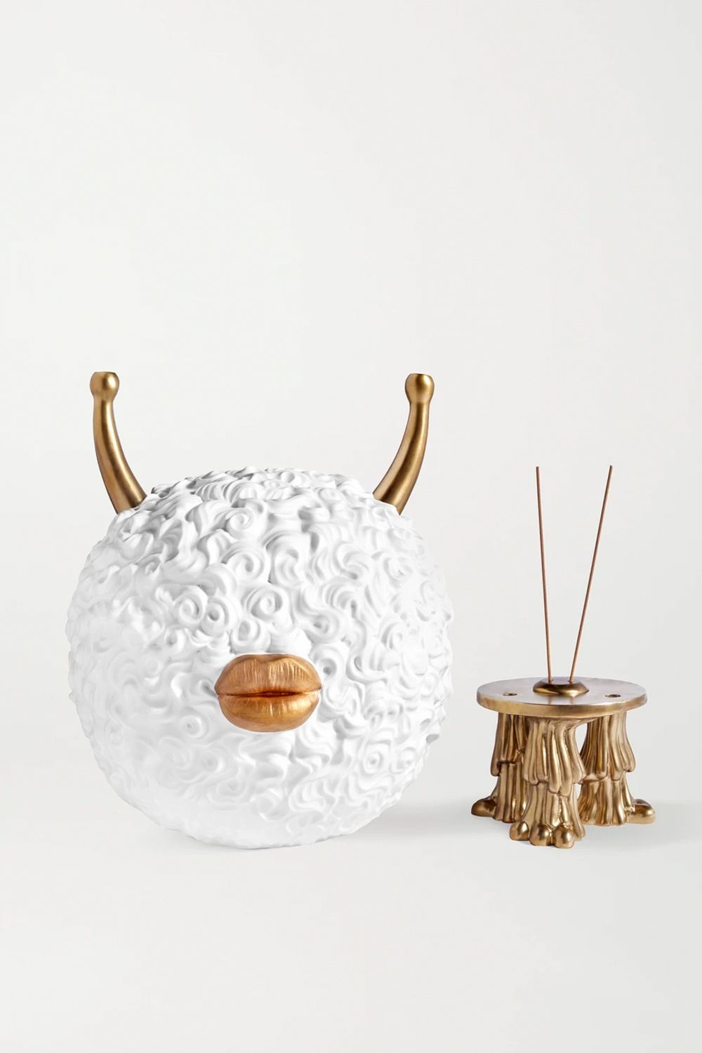 Made in collaboration with L'Objet, the incense holder is part of a whimsical collection of home decor piece (Image: Courtesy of Net-a-Porter)