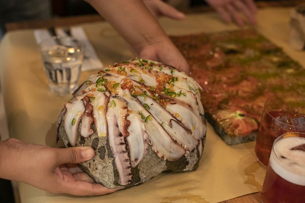 Octopus carpaccio