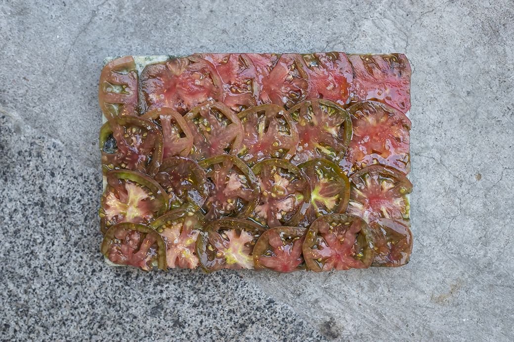 Naked heirloom tomatoes mosaic