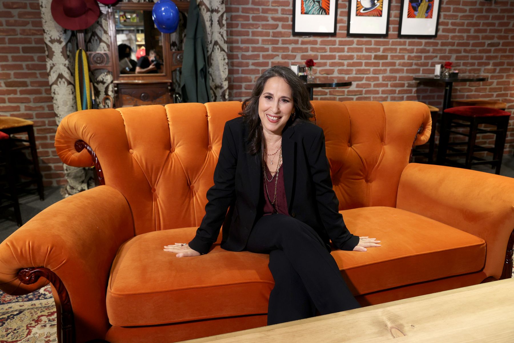 BURBANK, CALIFORNIA - JUNE 24: Maggie Wheeler visits Central Perk during the Warner Bros. Studio Tour Hollywood Grand Re-Opening at Warner Bros. Studios on June 24, 2021 in Burbank, California. (Photo by Matt Winkelmeyer/Getty Images for Warner Bros. Studio Tour Hollywood)