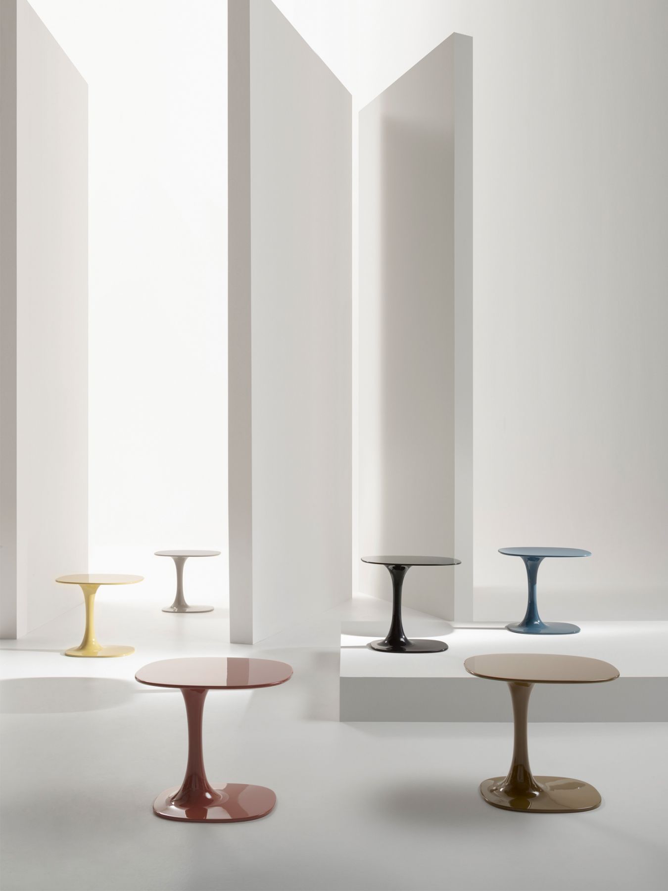 The B&B Italia Awa side tables are available in vibrant new colours (Image: Courtesy of B&B Italia)