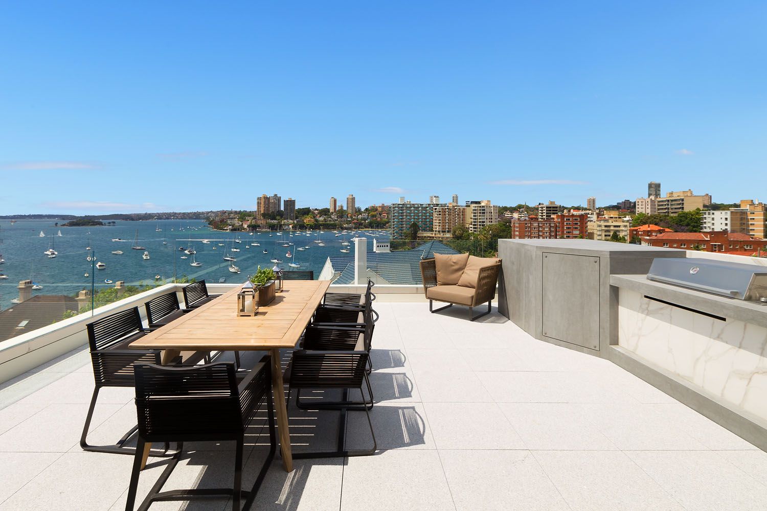 Terrace of an apartment in Sydney, Australia, purchased by Victoria Allan