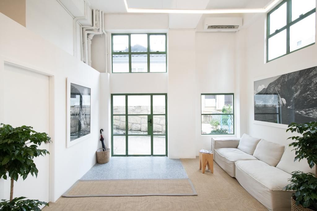 Loft-like interior of the Stanley office of Habitat Property, founded by Victoria Allan