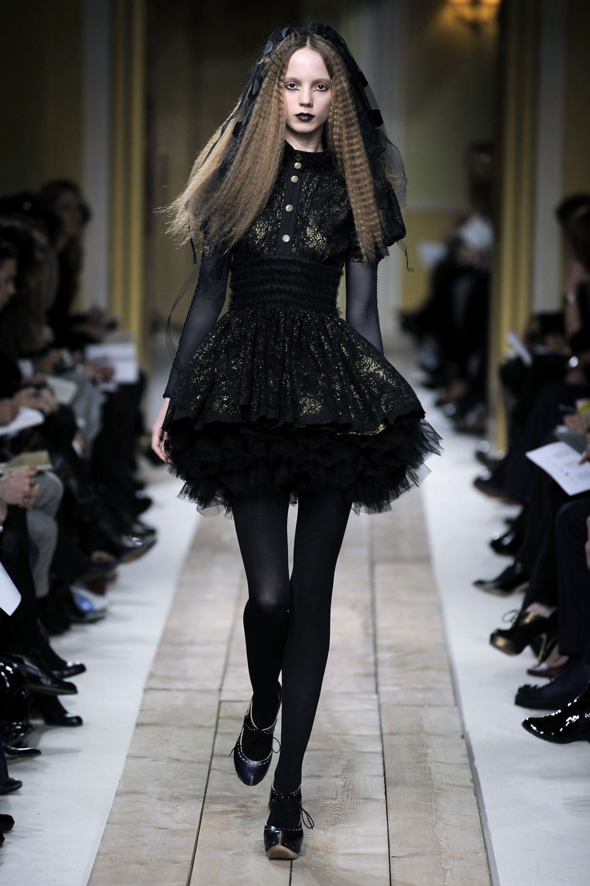 LONDON, GBR - FEBRUARY 14: (UK OUT) A model poses at the Luella Catwalk show as part of London Fashion Week at the BFC Tent on February 14, 2008 in London, England. (Photo by Karl Prouse/Catwalking/Getty Images)
