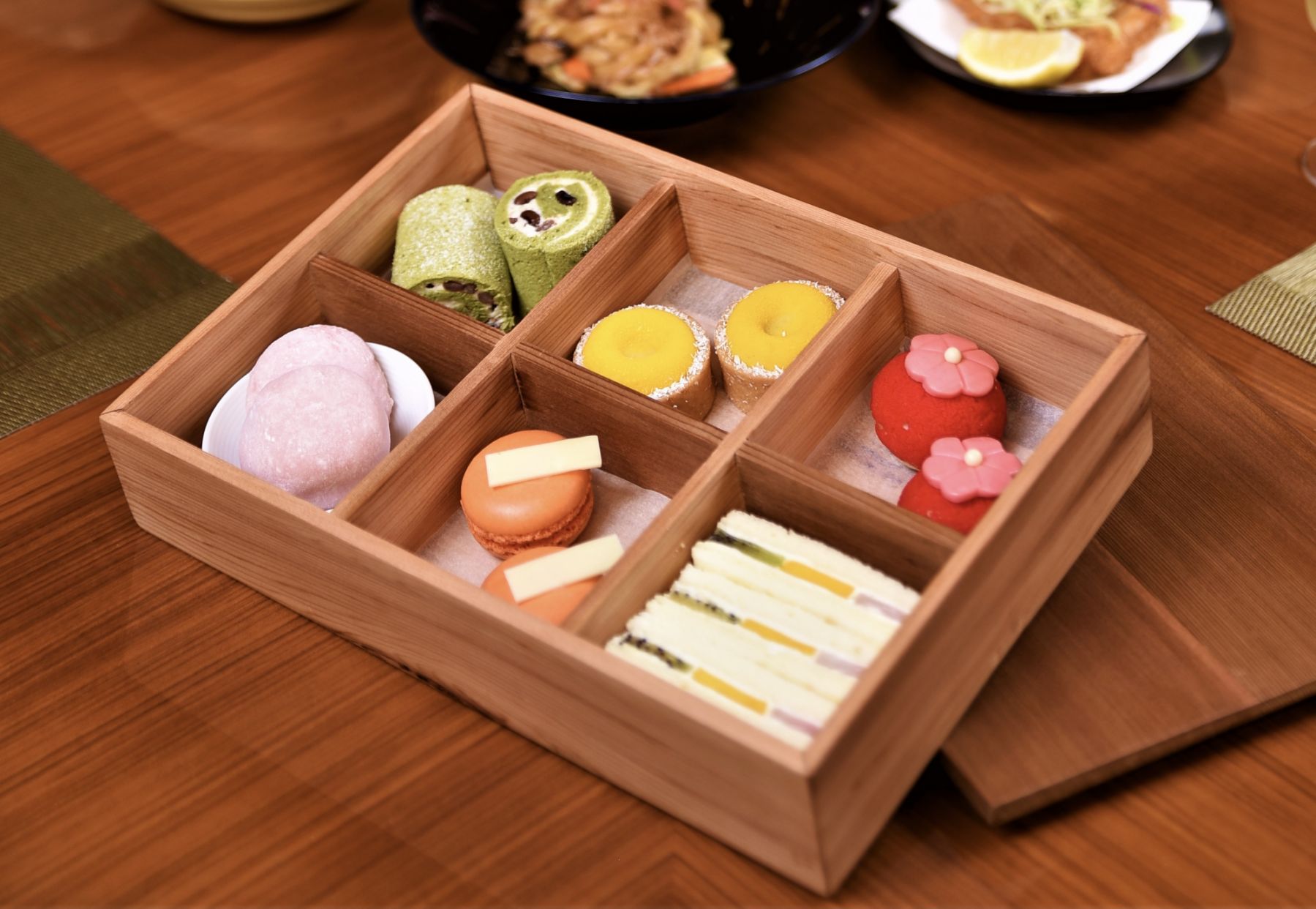 The dessert bento box from Yakumi's Sunday brunch buffet