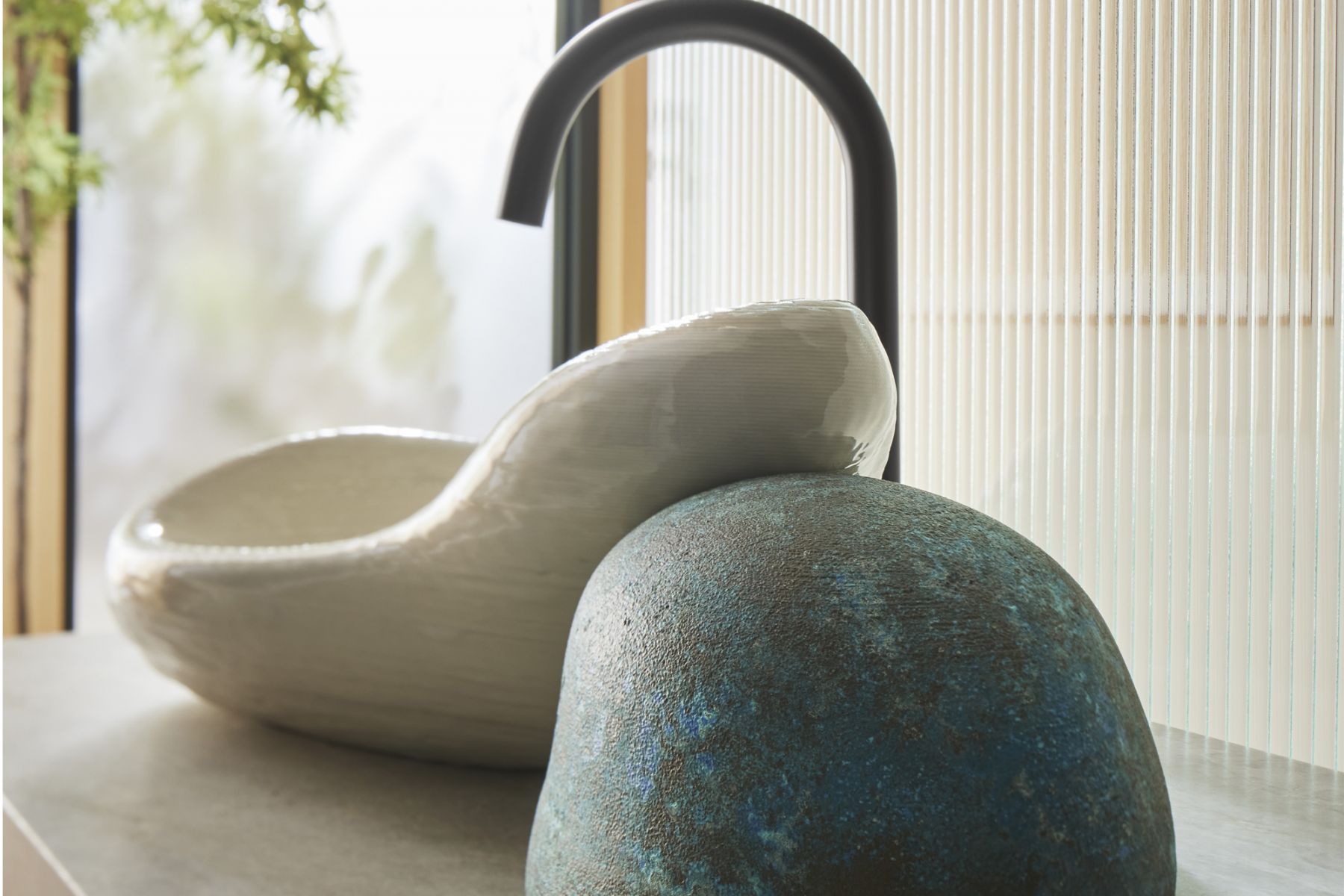 The sink presents Arsham's signature minimalist style with Kohler's storied history