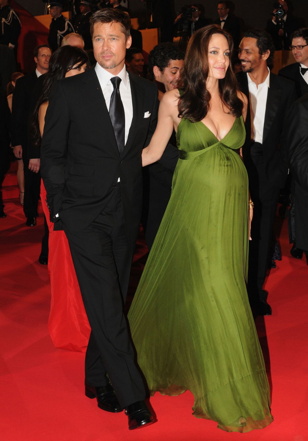CANNES, FRANCE - MAY 15: Actors Brad Pitt and Angelina Jolie attends the "Kung Fu Panda" party at Carlton Beach during the 61st Cannes International Film Festival on May 15, 2008 in Cannes, France. (Photo by Toni Anne Barson/WireImage)