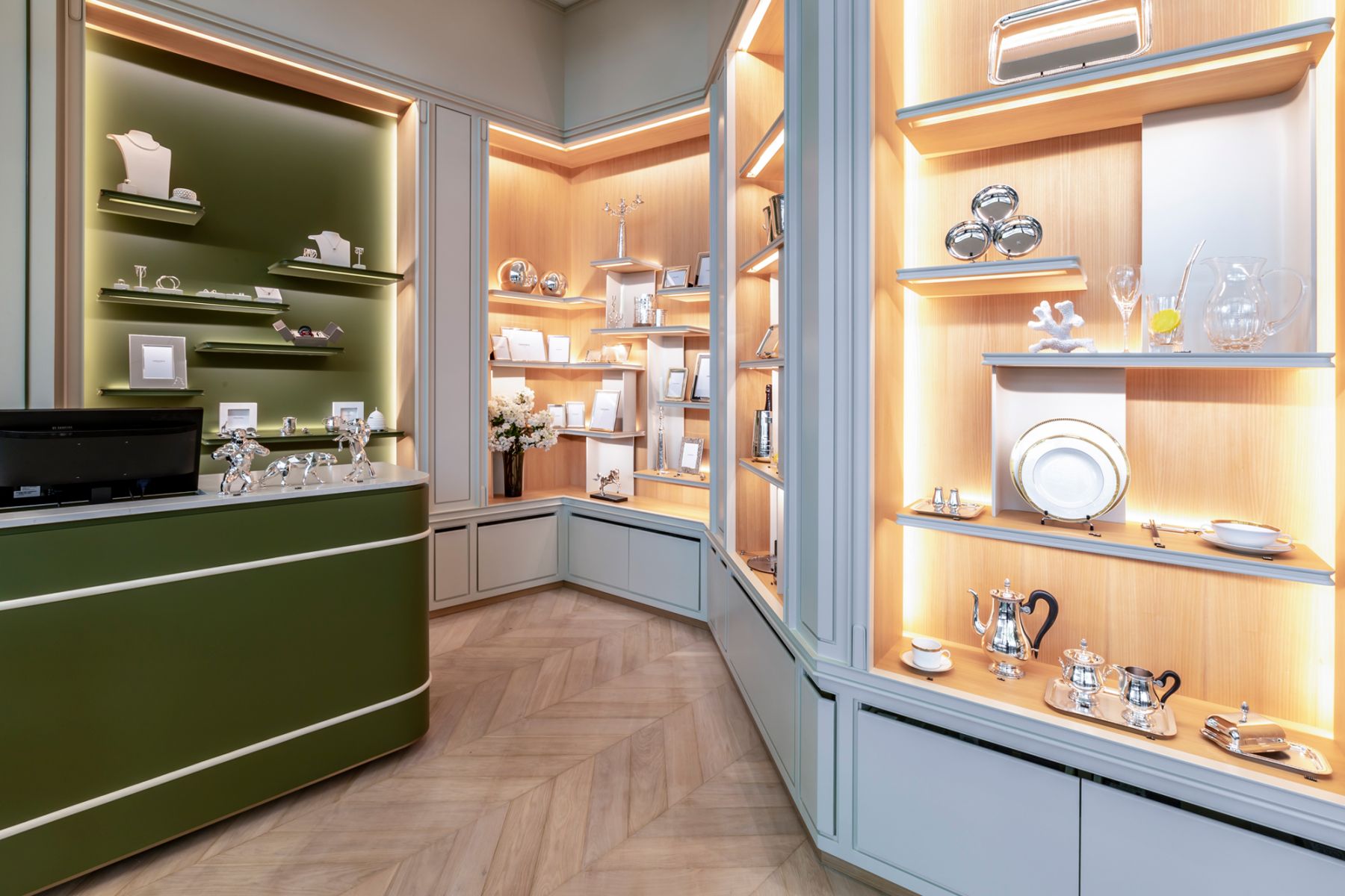 Drop by the showroom for a closer look at the gleaming silverware that the French maison is known for (Image: Christofle)