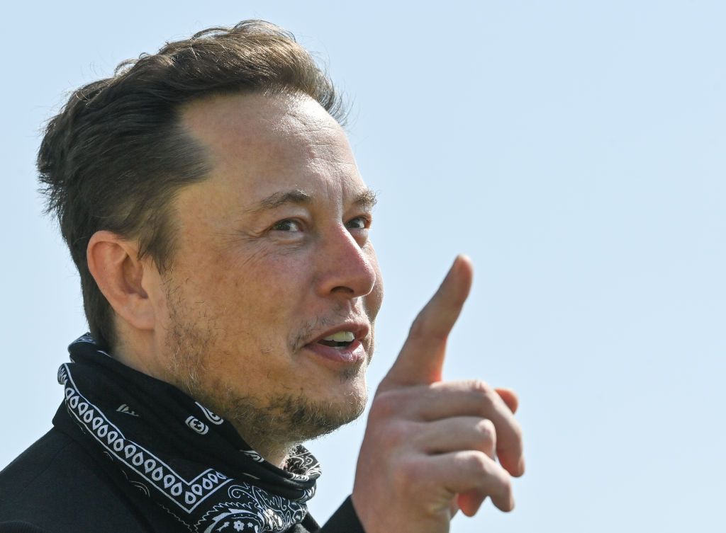 GRUENHEIDE, GERMANY - AUGUST 13: Tesla CEO Elon Musk talks during a tour of the plant of the future foundry of the Tesla Gigafactory on August 13, 2021 in GrÃ¼nheide near Berlin, Germany. The US company plans to build around 500,000 of the compact Model 3 and Model Y series here every year. (Photo by Patrick Pleul - Pool/Getty Images)